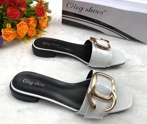 Olegshoes 여성용 슬리퍼, 럭셔리 여성 샌들 2023, 오픈 발가락이있는 여성용 패션 슬라이드 새로운 스타일 여름 드레시 웨어 비치