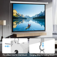 Écran de projection motorisé pour cinéma maison, écran de projection électrique mural et de plafond avec télécommande