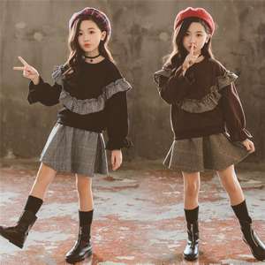 Ropa de Moda para Niñas al por Mayor, Camiseta de Manga Larga de Bangladesh, Falda Corta de Algodón India para Niños, Ropa para Fiestas - Product Image 3