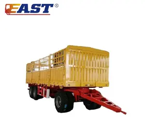 EAST China Factory Supplier Good Quality 1/2/3 Axle Drawbar type Dump Truck Full Trailer