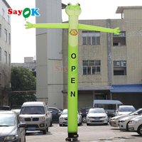 Sayok gratuit 3d conception gonflable Animal ciel danseur gonflable poisson crabe Air danseur pour la publicité Promotion