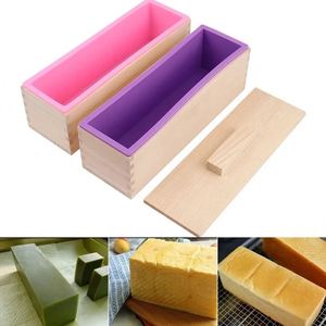1200ml Rectangle Large Silicone Resin Candle Soap <b>Mold</b> With Cover Soap Making Craft Cake Loaf Baking Mould for Personalized - Product Image 2