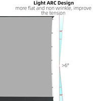 Écran de projection électrique au sol HaoMing Home Cinema 100-120 pouces ALR PET Crystal 4K 16:9 pour projecteur laser non portable