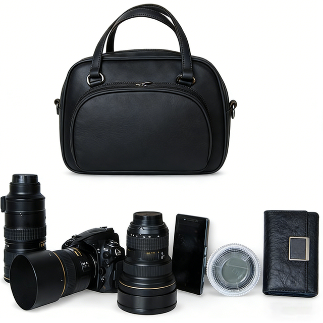 Custom Small Mirrorless DSLR Body Only Camera Sling Tote Bag Waterproof Leather Shoulder Strap Camera Crossbody Camera Bag