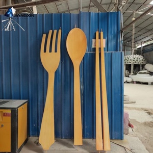 Juego de vajilla gigante de fibra de vidrio, escultura de tenedor/cuchara/palillos de gran tamaño para entrada de restaurante y decoración de patio de comidas - Product Image 2