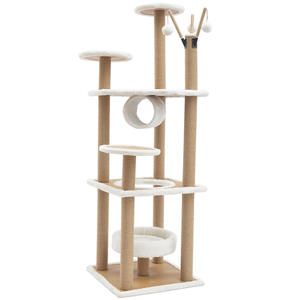 Kingtale Pet fornitore naturale Sisal corda amaca culla per gatti gattini alto gatto arrampicata Stand con peluche trespolo giocattoli - Product Image 1