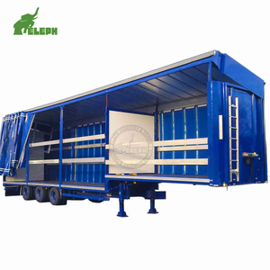 Haute qualité 3 essieux 40 60t boîte rideau côté Semi-<span class=keywords><strong>remorque</strong></span> étanche conseil Cargo Transport Van <span class=keywords><strong>remorque</strong></span> - Product Image 5
