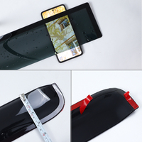Accesorios para Suzuki Jimny JB64 JB74, Visera para Ventana, Protector de Lluvia, Deflector de Viento, Tinte Ahumado, Acabado Cromado, Juego Completo de 4 Piezas