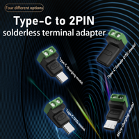 Coque en PVC Durable d'usine Type C mâle à 2Pin Port adaptateur de Terminal sans soudure Micro convertisseur mâle pour téléphone écouteur ordinateur