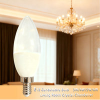 Ampoule LED B12 B11 E12 5W à intensité variable sans scintillement, équivalent 60W, 110V, type candélabre, fournie par l'usine