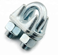 Pince de câble métallique forgée en acier inoxydable DIN 741 pince de câble métallique à boulon en U pinces de câble métallique pour connexions d'extrémité de câble