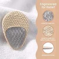 Coussinets en gel de silicone pour l'avant-pied pour femmes, absorption des chocs et protection contre les chocs pour talons hauts, respectueux de la peau, taille unique, abricot
