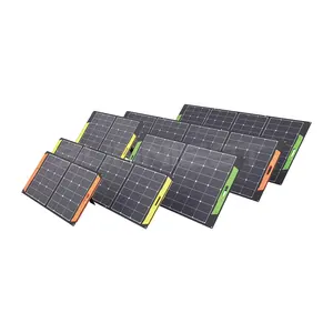 100W Portable Foldable Solar Panel Charger With USB Port For Camping Hiking Compatible With IPhone IPad Samsung Earbuds Etc