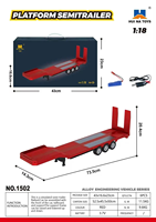 Camion semi-remorque RC Huina 1501 1502 1:18 Scania 770S V8 avec sons réalistes, lumières LED, télécommande proportionnelle 2,4 GHz