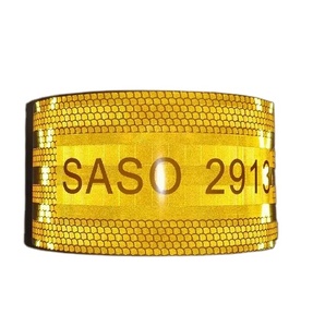 Saudi arabia saso 2913 màu vàng dính dải phản quang Sticker, băng cảnh báo phản chiếu cho xe tải Trailer - Product Image 1