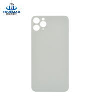 Coque arrière en verre pour iPhone 11 Pro Max, gros trous, couverture arrière en verre