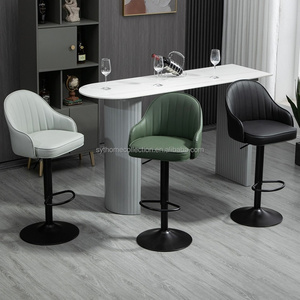 Vente en gros <span class=keywords><strong>de</strong></span> tabourets <span class=keywords><strong>de</strong></span> <span class=keywords><strong>bar</strong></span> commerciaux pivotants en PU, tabourets <span class=keywords><strong>de</strong></span> <span class=keywords><strong>bar</strong></span> ergonomiques avec dossiers, chaises <span class=keywords><strong>de</strong></span> <span class=keywords><strong>bar</strong></span> <span class=keywords><strong>de</strong></span> comptoir vertes américaines <span class=keywords><strong>de</strong></span> luxe léger - Product Image 1