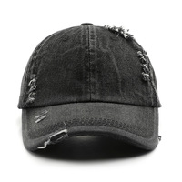 Gorra de béisbol unisex estilo japonés retro con personalidad, efecto desgastado, color liso, 100% algodón, de 6 paneles, ligera, para viajes al aire libre