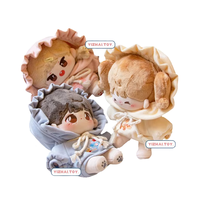 Poupées Kpop en peluche personnalisées 20 cm, rembourrage en coton PP, peluche douce, fabrication artisanale, mignonnes, faible MOQ, couleur personnalisée