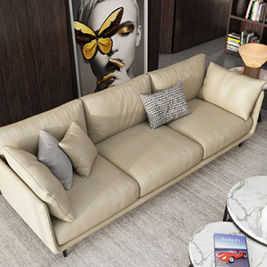 Canapé en cuir italien de 3 places, meuble de salon, bureau, réception, maison - Product Image 4