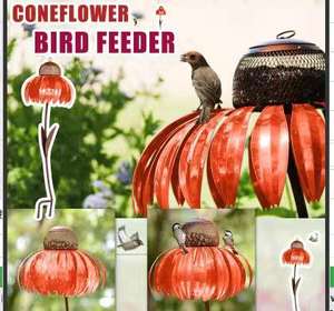 A3705 vente alimentation jardin extérieur fleur oiseau mangeoire Sensation rose coneflow oiseaux mangeoire - Product Image 6
