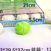 Jouet anti-stress souple en forme de blocs de chou, emballage en boîte PET