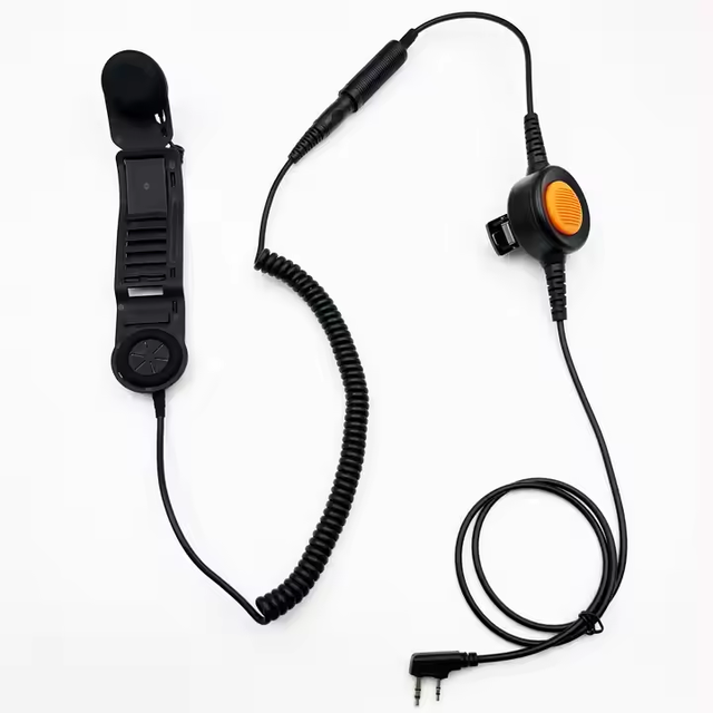 Walkie Talkie Bone Conduction Helmet Headset with Built-in Microphone Wired Connection PTT for Two Way Radio