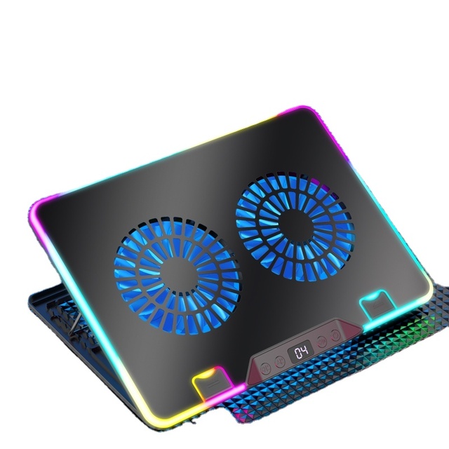 Laptop Desk Support Dual Cooling Fan Notebook Computer Stand Foldable Cooling Pad for Laptop Cooler Oem
