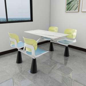 Juego de Mesa y <span class=keywords><strong>Sillas</strong></span> de Comedor de Diseño Moderno y Simple, Desmontable, con Tablero de Pizarra, para Cuatro Personas, para Restaurantes Comerciales y Cantinas - Product Image 5