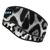 Bandeau de sport 5.4 avec écouteurs, absorbant la transpiration, masque de sommeil anti-lumière pour la course et le fitness