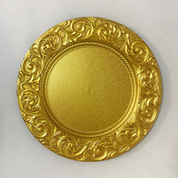 Assiette à fruits profonde en plastique transparent avec paillettes dorées, design rétro de luxe léger pour mariages, hôtels, fêtes, forme ronde