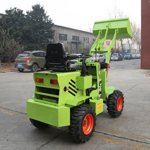 Mini chargeuse électrique <span class=keywords><strong>Micro</strong></span> <span class=keywords><strong>pelle</strong></span> électrique chargeuse sur pneus multifonctionnelle chargeuse-pelleteuse avant pour Mini tracteur - Product Image 6