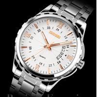 Reloj Skmei 9069 Nuevo de Lujo, Reloj de Negocios Impermeable para Hombre, Manecillas Luminosas, Fecha, Acero Inoxidable, Cuarzo, Reloj para Hombre