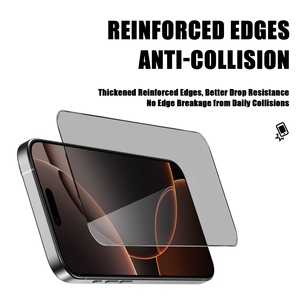 Protector de Pantalla de Vidrio Templado 9H Anti-Espía y Privacidad Golden Diamond para iPhone 16 11 15 Pro Max, Anti-Huellas, Sin Burbujas, <span class=keywords><strong>Kit</strong></span> de Fácil Instalación - Product Image 4