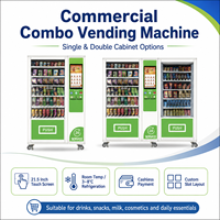 Mesin Vending Kombo Komersial Smart Snack & Minuman dengan Layar Sentuh Pembayaran Tanpa Tunai Pendingin Kompresor Kapasitas 300-600