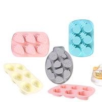 Nouveau bricolage multi-style fruits glace cadre moule fraise pastèque ananas Silicone glace moule pour gâteau outils