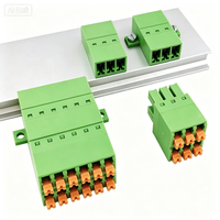 Vente directe usine et prix bas : Connecteurs à ressort à montage sur panneau à profil bas 3,5 mm et connecteur double rangée, ensemble 3 pièces mâle-femelle pour raccordement en ligne