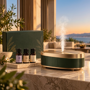 Luxury Oval Aroma <b>Diffuser</b> Essential Oil Humidifier Decorative Fragrance Mist Machine for Home Spa Gift - Product Image 1