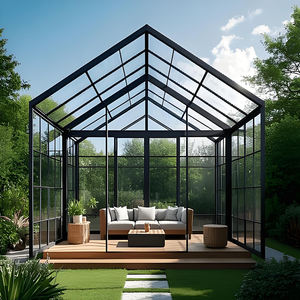 Véranda en alliage d'aluminium Yuantai avec toit en verre trempé, conception imperméable, serre 4 saisons, villas, maisons, résidences - Product Image 3
