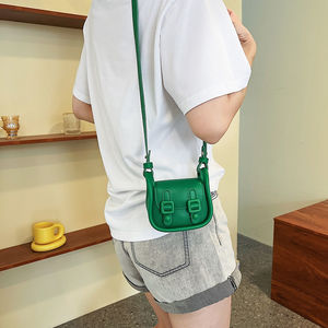 Sac bandoulière homme en PU, petit format carré, style urbain, polyvalent, tendance, mode niche, automne 2025, polyester - Product Image 3