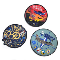 Patch personnalisé en PVC souple 2D 3D, écologique, avec crochets et boucles, motifs avion, fleur, alphabet – Prix usine, vente en gros