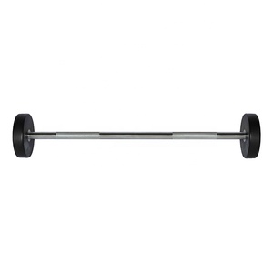 Haltérophilie à tête ronde en caoutchouc fixe, barre d'haltérophilie facile à boucler - Product Image 4