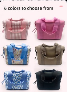 Sac à déjeuner en néoprène écologique personnalisé, grand, isolé, avec fermeture éclair, imperméable, anti-fuite, portable pour pique-nique, camping, plage - Product Image 4