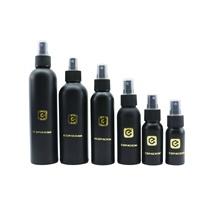 Vaporisateur de parfum en aluminium noir mat de 30ml/50ml/100ml Flacon de lotion en aluminium personnalisé Flacon pulvérisateur à gâchette