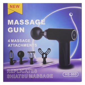 Pistola massaggio ricaricabile Brushless con 4 accessori Shiatsu terapia sollievo per il massaggio profondo del corpo dei tessuti - Product Image 1