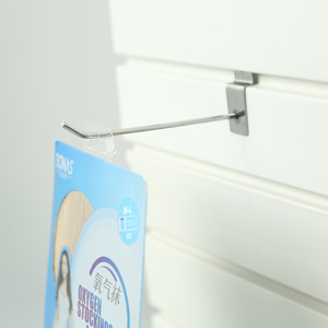 Usine directe RetailStore métal acier Slatwall sécurité suspendu affichage crochets de panneau perforé - Product Image 6