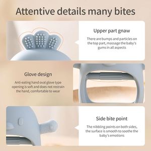 Jouet en silicone ABS certifié sans BPA, en forme de baleine, multicolore, sûr pour les bébés, pour soulager les douleurs de dentition - Product Image 6