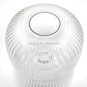 Customized Blown Ribbed Clear <strong>Glass</strong> <strong>Shade</strong> <strong>for</strong> <strong>Table</strong> <strong>Lamp</strong> - Product Image 3