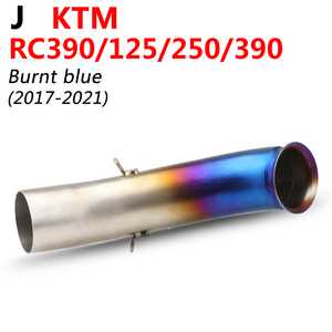 Pour KTM DUKE 390 125 200 250 RC390 17-21 Ans Moto D'échappement Escape Modifié Mi Tuyau de Liaison Avec Catalytique - Product Image 2