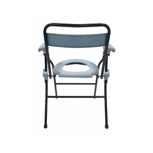Chaise d'aisance pliable en plastique gris <span class=keywords><strong>avec</strong></span> <span class=keywords><strong>accoudoirs</strong></span> <span class=keywords><strong>pour</strong></span> <span class=keywords><strong>personnes</strong></span> <span class=keywords><strong>âgées</strong></span> handicapées - Product Image 5